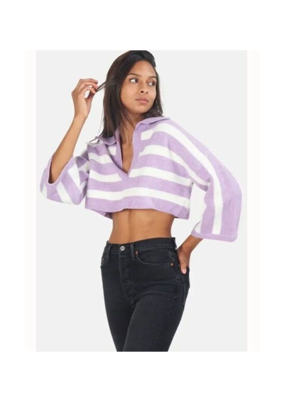 FOR Love & Lemons Maud Boxy Crop Sweater